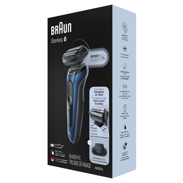Braun Series 6 6020s Men's Electric Shaver Razor, Wet Dry, Skin