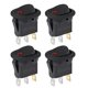thumbnail image 1 of Interruptor Inteligente Interruptor 12 V balancín iluminado impermeable DC 20 A para barco coche rojo 4 piezas Likrtyny  Para estrenar, 1 of 5