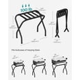 thumbnail image 5 of SONGMICS Portaequipajes, Pack de 2, Portaequipajes para Habitación de Invitados, Soporte para Maletas, Estructura de Acero, Plegable, para Dormitorio, Negro URLR64B-2, 5 of 5