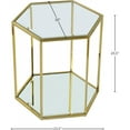 thumbnail image 3 of Meridian Furniture Sei Modular Stainless Steel and Glass End Table, 3 of 5