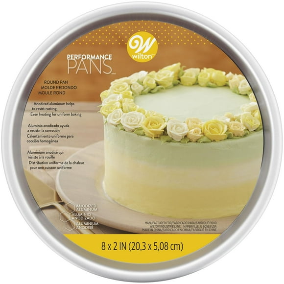 Moule à gâteau rond 8 x 2 po en aluminium Performance Pans Wilton Moule aluminium 8 x 2 po