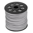 thumbnail image 1 of Imitación Gamuza Cordón 2,4mm Microfibra Cuentas Hilo 100 Yardas/90M Artesanía Cuerda para Joyería Fabricación Borla Pulsera Collar Bricolaje, Claro Gris, 1 of 5