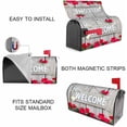 thumbnail image 4 of Mailbox Cover Standard Welcome Magnetic Mail Covers Wrapped Letter Post Box Perfect for Outdoor Display 21×18 Inch The Sign Hanging on Rustic Wood Fence with Flower Border of Red Roses, 4 of 6