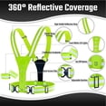 thumbnail image 3 of Mefallenssiah Visibility Neon Vest Reflective Belt Vest Fit for Running Cycling Sports, 3 of 8