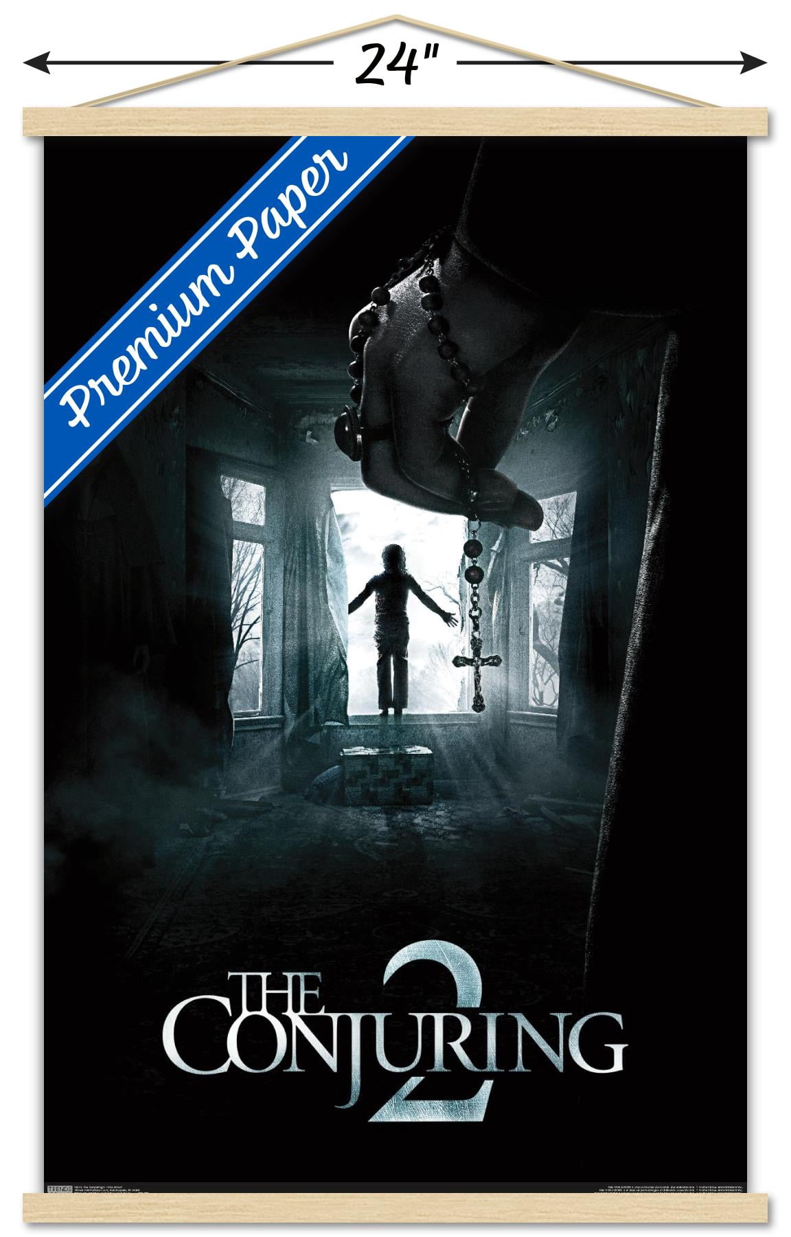 The Conjuring 2 - One Sheet Wall Poster with Wooden Magnetic Frame, 22.375" x 34"
