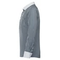 thumbnail image 3 of AZoiNM Men's French Cuff Dress Shirt Slim Fit Long Sleeve Business Casual Polyester, 3 of 10