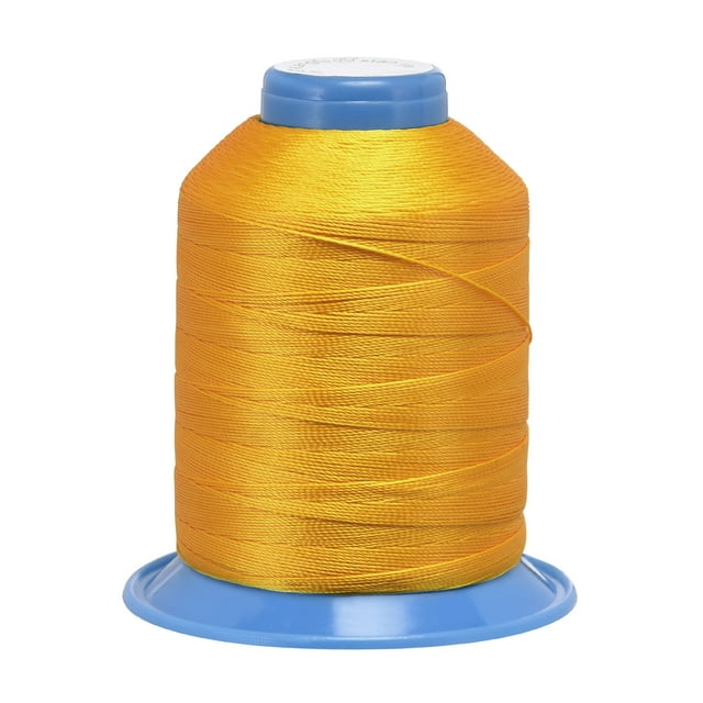 Unique Bargains Fil de Polyester Collé Jaune Doré, Extra Résistant, 710 Verges