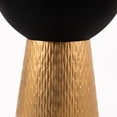thumbnail image 4 of Modern Accent Side Table with Gold Hammered Metal Base and Matte Black Bowl Top – Decorative Round End Table for Living Room, Bedroom, or Entryway, 4 of 7