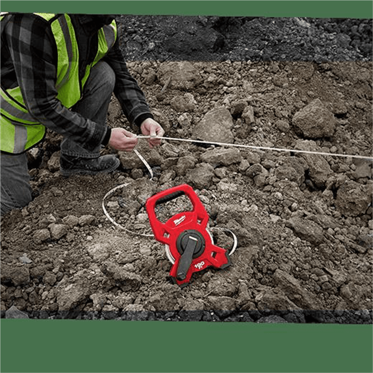 Milwaukee Tool 200ft Fiberglass Open Reel Long Tape Measure