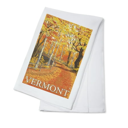Vermont - Fall Colors Scene - Lantern Press Artwork (100% Cotton Kitchen
