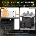 thumbnail image 4 of JXXM 5-Piece Metal Patio Furniture Set with Fire Pit Table & Cushions,Brown, 4 of 8