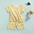 thumbnail image 3 of Kmbangi Toddlers Leisure Wear Printing Short Sleeve Round Collar Tops Shorts, 3 of 9