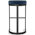 thumbnail image 4 of Amisco Lester 30 In. Bar Stool - Blue Polyurethane / Black Metal, 4 of 9