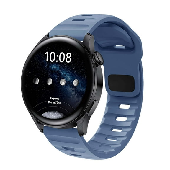 Sports Band Compatible for Samsung Galaxy Watch 4 Classic 46mm Women Men, Soft Silicone TPU Replacement Watch Strap for Samsung Galaxy Watch 4 Classic 46mm Adjustable Loop Band, Blue