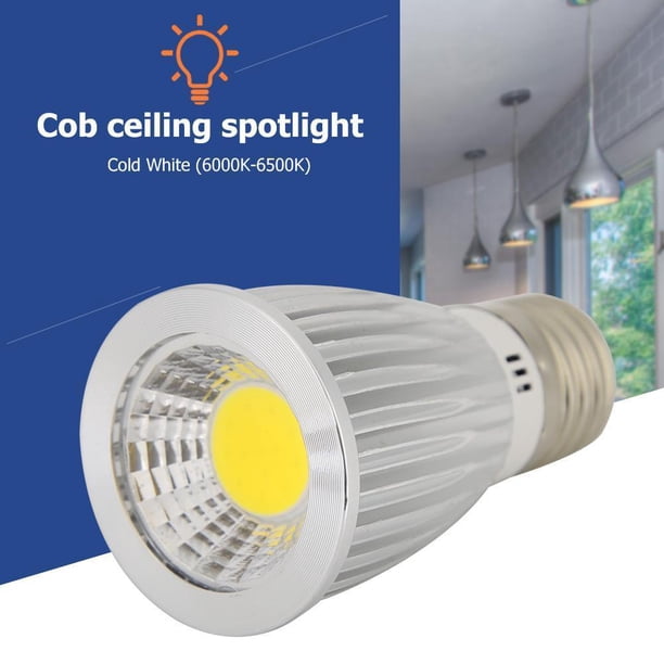 COB Spotlight 15W Luces E27 85-265V Bombilla LED Lámpara de techo (Blanco frío) Lamparas