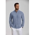 thumbnail image 5 of COOFANDY Men' Linen Long Sleeve Shirt Button Up Shirts Relaxed Fit Casual Shirt Beach Wedding Shirts, 5 of 6