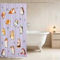 thumbnail image 3 of Erosebridal Guinea Pig Shower Curtain 72Wx78L for Boys Girls, Purple Background Waterproof Bath Curtain, 3 of 5