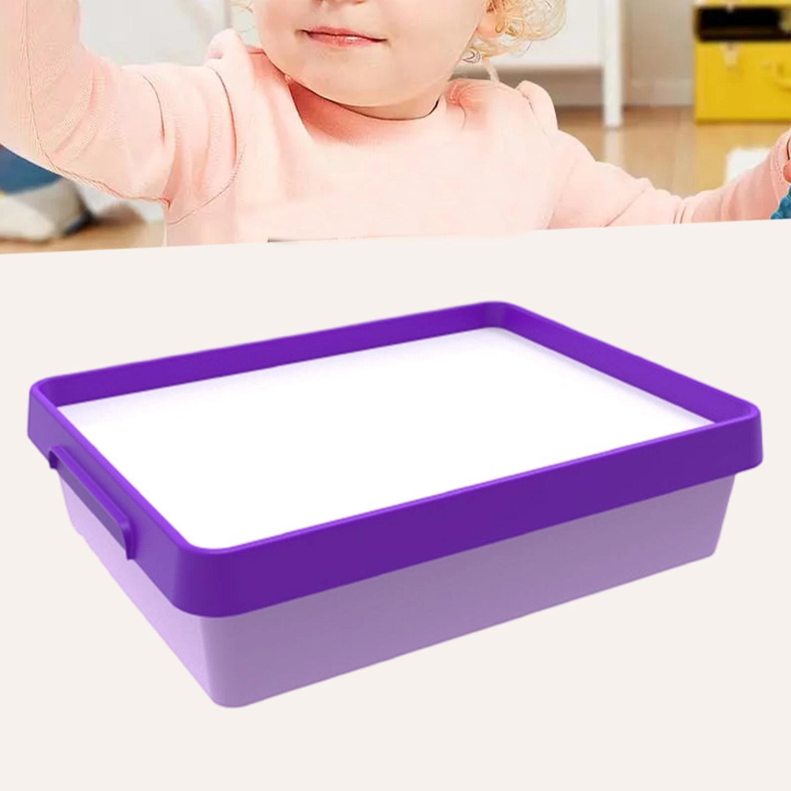 Dualoai Sand Painting Light Box Boys Girls Color Shape Cognition Sensory Light Table Purple