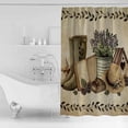 thumbnail image 2 of Shower Curtain Bathroom Set Retro Farmhouse Theme Waterproof Fabric Shower Curtains with Grommets&Hooks Country Vintage Flower Leaf Boots Plant Privacy Bath Curtain for Bathtub 72x84in, 2 of 7