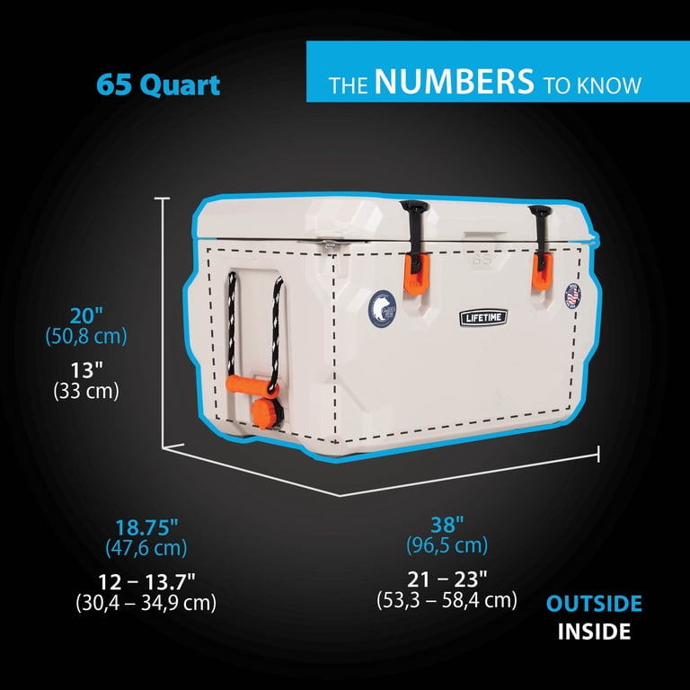Lifetime 65 Quart High Performance Ice Chest Cooler with 8-Day Ice