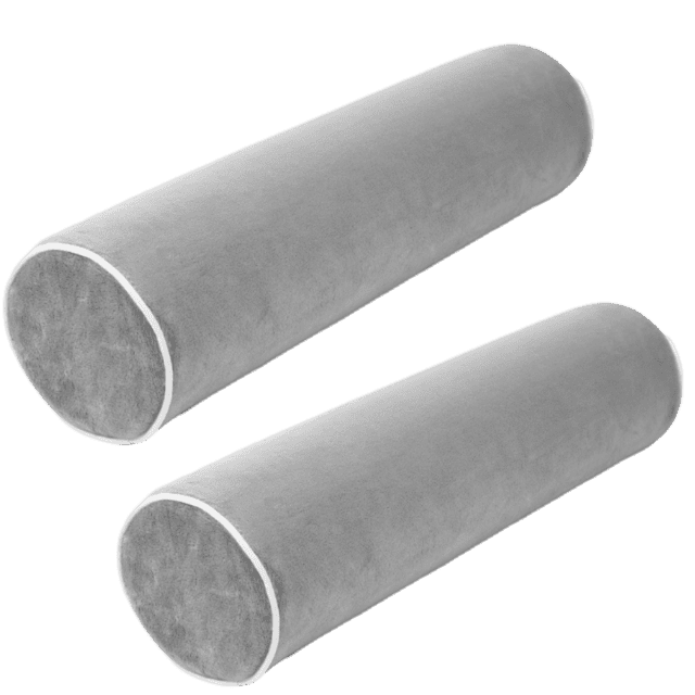 2-Pack Orthopedic Memory Foam Cervical Roll Pillows for Neck & Shoulder Pain Relief - Contoured Design for Spine Alignment, Multi-Use as Lumbar/Knee Support, Breathable Bamboo-Polyester Washable