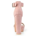 thumbnail image 3 of DARING DIVA Women's Platform High Chunky Heel Sandals Dust Pink US 9.5/UK 7.5/EU 40, 3 of 7
