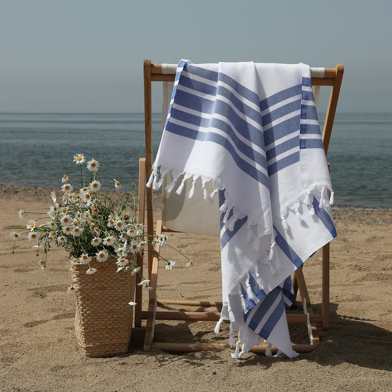 Luxury Herringbone Turkish Beach Towels