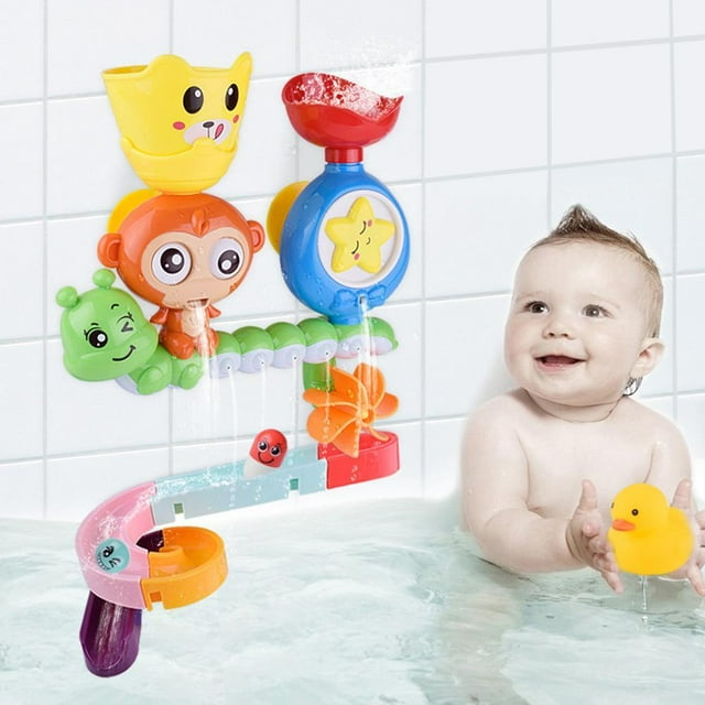 Juguete de baño para niños, juego de agua, ducha, aspersor, succión de pared, juego educativo