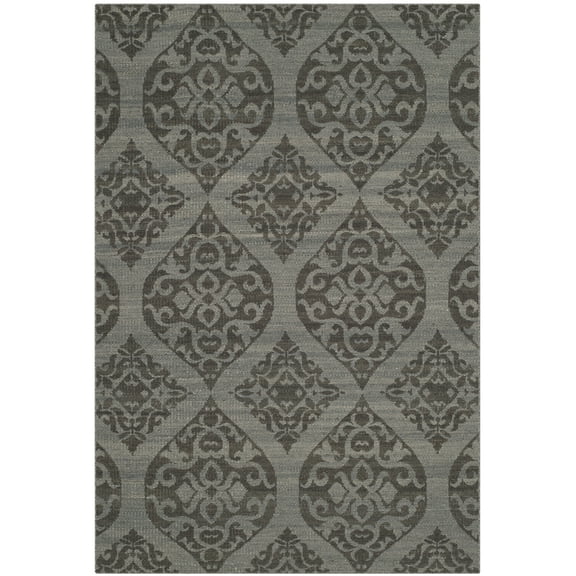 SAFAVIEH Kilim Josif Geometric Wool Area Rug, Grey/Dark Grey, 4' x 6'