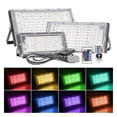 thumbnail image 3 of LED RGB Floodlight 50W 100W 150W LED Spotlight Waterproof IP65 Outdoor Projector Lighting With Remote Control ,Wide Application, 3 of 7