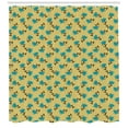thumbnail image 3 of Ambesonne Turquoise Blue Shower Curtain, Petal with Peduncle, 69"Wx70"L, Camel Dark Turquoise, 3 of 3