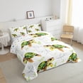 thumbnail image 2 of jejeloiu Kawaii Turtle Bedding Comforter Set,Ocean Sea Animal Twin Comforter Sets,Green White Brances Bedding Set For Boys Girl,Ultra Soft Room Decoration Reversible,2-Piece, 2 of 7