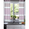 thumbnail image 2 of Farm Fruits Sheer Curtains 39 Inch Length 2 Panels Set for Living Room/Bedroom, Watermelon Lemons Peach Pink Grey Striped Kitchen Curtains Grommet Semi-Sheer Curtains Window Treatments 27.5"x39"x2, 2 of 7