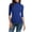Blue, variant on Women's Turtleneck Blouse High Neck 3/4 Sleeve Slim Fit Casual Fashion Top Solid Color Shirt for Party Travel Street Wear, Blue L