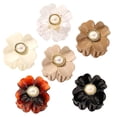 thumbnail image 1 of Acrylic Hair Clip Flower-Shaped Plastic Jaw Clip Non-Slip Tortoiseshell Hair 6PC, 1 of 5