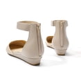 thumbnail image 3 of Women's low wedge flats with ankle strap, perfect for adding a touch of elegance to workwear or casual outfits, 3 of 7
