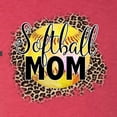 thumbnail image 2 of Softball Mom Animal Print Girl Sports Tri-Blend Racerback Tank Top, Vintage Red, Small, 2 of 5