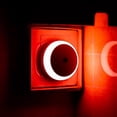 thumbnail image 1 of Red Night Light, LED Night Light with Plug, Round, Light Sensor, Energy Efficient, Set of 2, 1 of 4