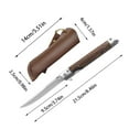 thumbnail image 3 of Navaja de Bolsillo de Damasco, Cuchillo de Supervivencia, Cuchillo Plegable con Mango de Sándalo, Cuchillo Plegable para Exteriores., 3 of 7