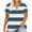 Blue, variant on sovlvnd Women's Plus Size Loose Print Color Casual Short-Sleeved V-Neck Top Womens Comfy Tee Over Size Lightweight tunic Blouse Fashion Top XL-5XL