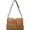 Khaki, variant on CoCopeaunts Women Quilted Tote Bag Fluffy Cotton Padded Handbags PU Leather Down Shoulder Bag Zip Fashion Purse