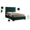 thumbnail image 4 of Meridian Furniture Lana Solid Wood and Velvet Full Bed in Green, 4 of 8