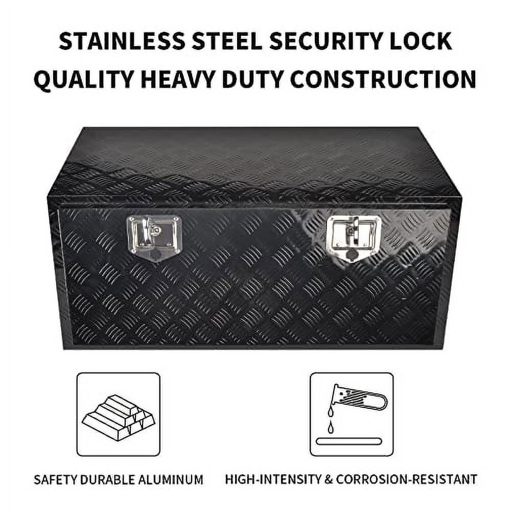 FGJQEFG Lockable Tool Boxes and Organizers, Aluminum Black, 36"x18"x16"