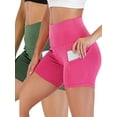 thumbnail image 1 of YouLoveIt Womens Yoga Shorts Butt Lifting Yoga Shorts High Waist Tummy Control Yoga Leggings Solid Color Yoga Running Shorts Yoga Short Leggings Stretch Ruched Hot Shorts with Pockets, 1 of 6