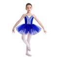 thumbnail image 4 of Doomiva Kids Girls Camisole Ballet Leotard Tutu Skirt Swan Lake Fancy Princess Dance Dress Ballerina Outfit Royal Blue 8, 4 of 7