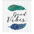 thumbnail image 2 of Ambesonne Chill Shower Curtain, Positive Vibes Boho Wording, 69"Wx70"L, Multicolor, 2 of 2