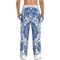 thumbnail image 7 of Salouo Blue Watercolor Print Pajama Pants for Men, Lounge Pants Elastic Waistband Casual Men's sleepwear Loungewear Sleep Pajama Pant -Large, 7 of 7