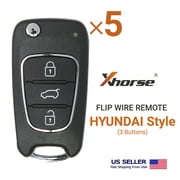 5 Xhorse Universal Wire Flip Remote Hyundai Style 3 Buttons XKHY02EN