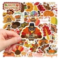 thumbnail image 5 of 50 Pcs Thanksgiving Stickers Happy Thanksgiving Stickers for Water Bottles Envelopes Scrapbooking, Thanksgiving Decorations, Fall Stickers for Kids Teens Adults, 5 of 12