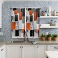 thumbnail image 3 of Geometric Figures Orange Grey Black Curtain Home ration Living Room Short Curtains Window Treatments For Kitchen Bedroom, 3 of 5